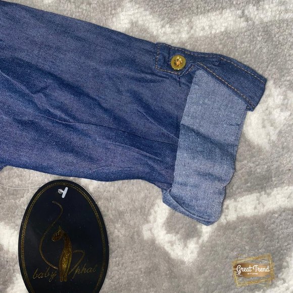 NWT Baby Phat Little Girl Jean Dress - Picture 5 of 7
